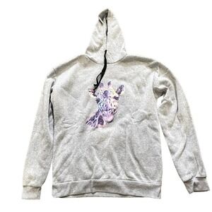 Giraffe Graphic Hoodie in Gray, Size 3XL​​​​​​